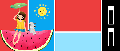 彩色创意六月你好公众号首图背景