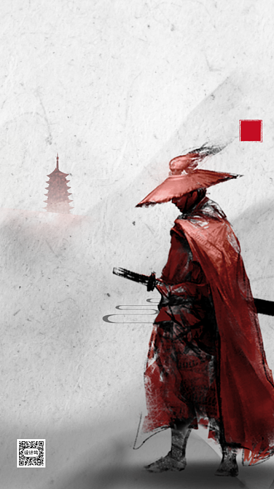 古风静待君来春季招聘手机海报背景