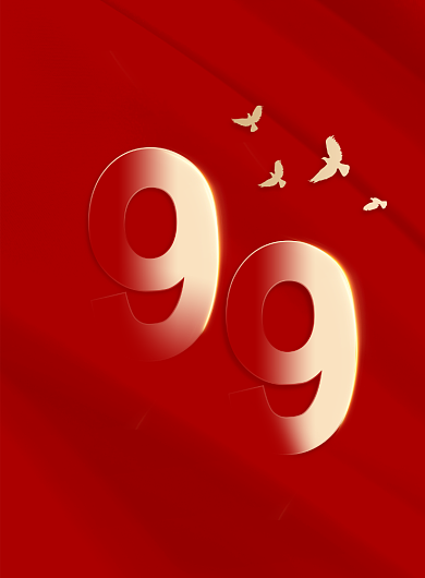 红色大气七月一日建党节海报背景