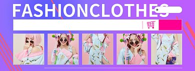 国潮女装淘宝电商banner图背景