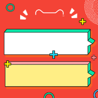 天猫618狂欢促销几何简约公众号次图背景