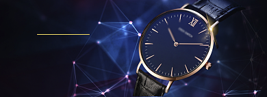 深色调父亲节手表打折促销banner背景