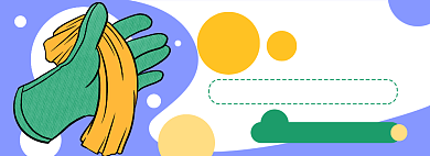 橡胶家务手套电商淘宝banner图背景