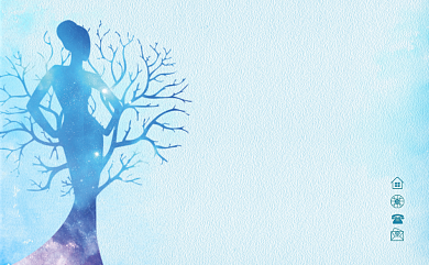 蓝色小清新卡通名片背景