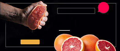 新水果抢购橙子美味香甜手绘公众号背景