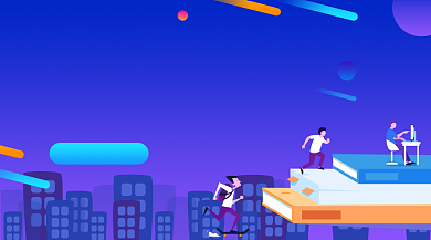 高考冲刺辅导手绘插画手机横图背景