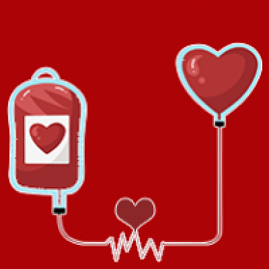 世界献血日简约插画风公众号次图背景