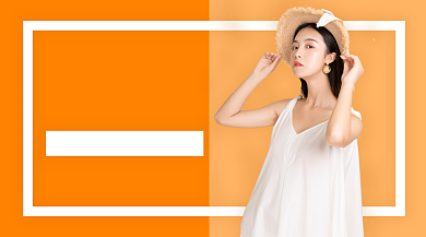 时尚穿搭直播手机横版海报背景