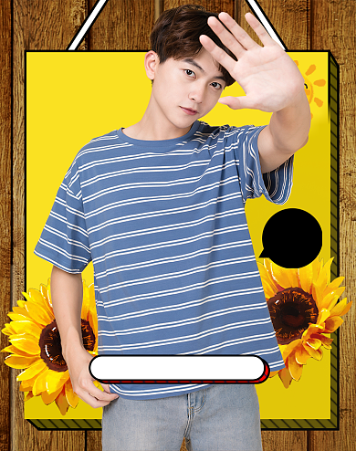 夏季新风尚橙黄色男装休闲海报背景