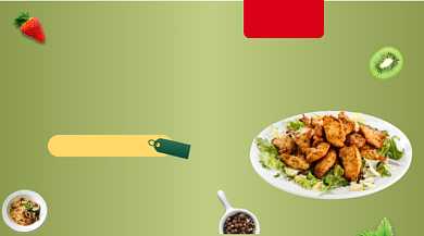 夜市美食清新简约手机横图背景