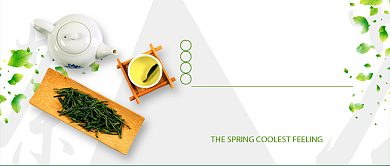 春茶尝鲜新品上市促销新媒体配图背景