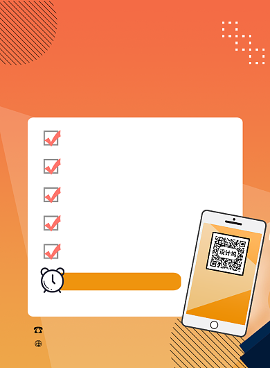 橙色扁平化渐变会计直播课堂宣传海报背景