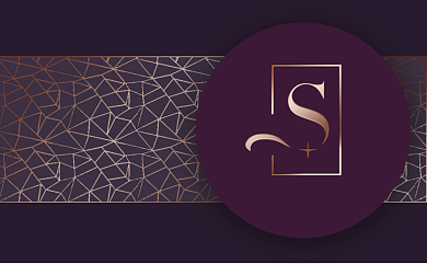 黑紫色高端名片模板背景