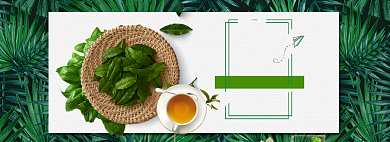 茶叶上新海报banner背景