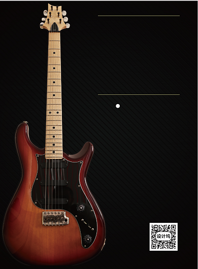 黑色音乐培训乐器招生海报背景