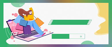 绿色卡通春季特卖公众号首图背景