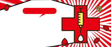 世界献血日创意卡通公众号首图背景