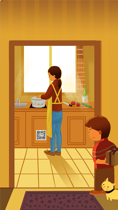 母亲节日手机海报背景