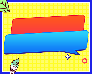 爆款美食推荐创意卡通小程序封面背景