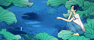 晚安插画公众号首图背景