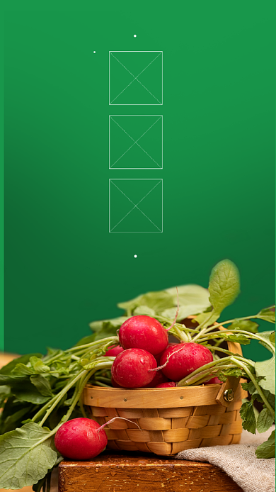 时尚简约素食日海报背景