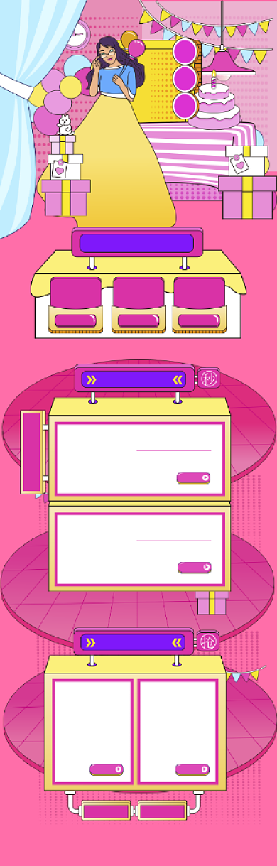 卡通简约618商品促销电商首页背景