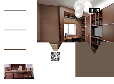 时尚精美家居三折页模板背景