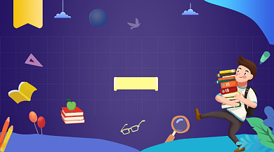 高考冲刺辅导班手绘插画手机横图背景