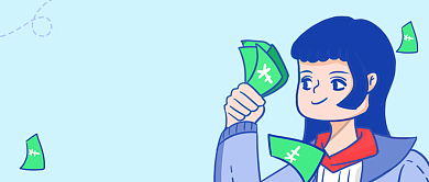 淡蓝色摆地摊赚钱公众号首图背景