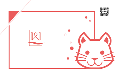 可爱卡通小猫名片模板背景