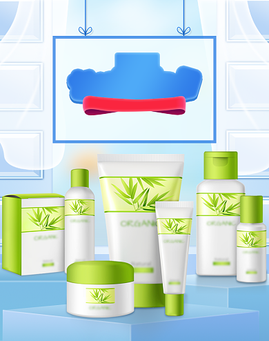 化妆品护肤品简约风小清新海报背景