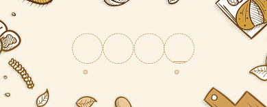 卡通烘焙坊优惠券背景