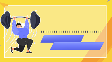 全民健身简约插画手机横图背景