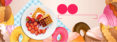 美味面包海报banner背景