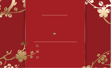 红色喜庆婚庆公司名片背景