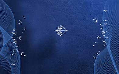 蓝色时尚名片模板背景