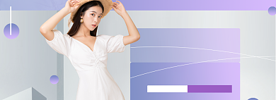 酷夏女装大促海报背景