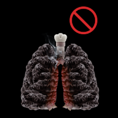 禁止吸烟黑色简约公众号次图背景