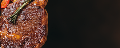 黑色简约烤肉优惠券背景