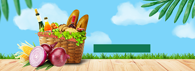 蔬菜水果海报banner模板背景