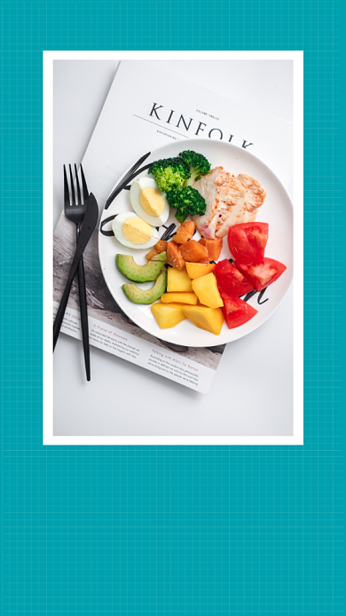 时尚简约健康素食日海报背景