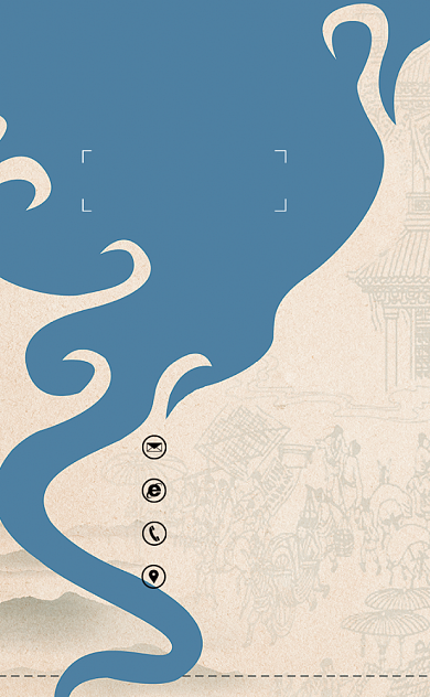 简约中国风茶行名片模板背景