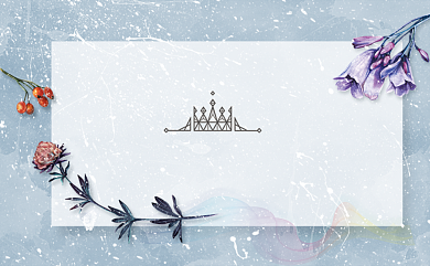 紫色小清新名片模板背景