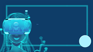 互联网科技峰会蓝色科技感手机横图背景