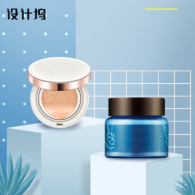 护肤品化妆品活动主图清新风格背景