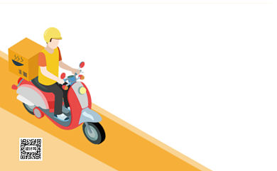 黄色卡通外卖订餐卡名片背景