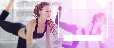 简约瑜伽减肥教程公众号首图背景