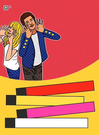 波普风618血拼盛典促销海报背景