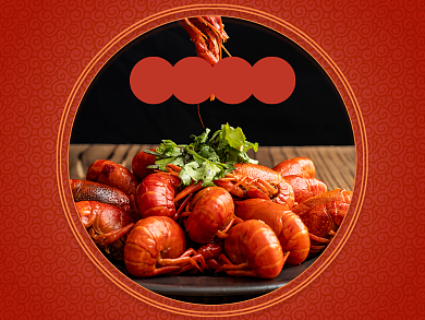 美团外卖盛夏美食小龙虾主图背景