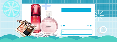 春季美妆上新banner背景